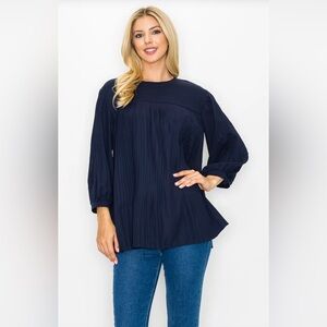 Joh. Apparel Raelynn Top with‎ Chiffon Pleating